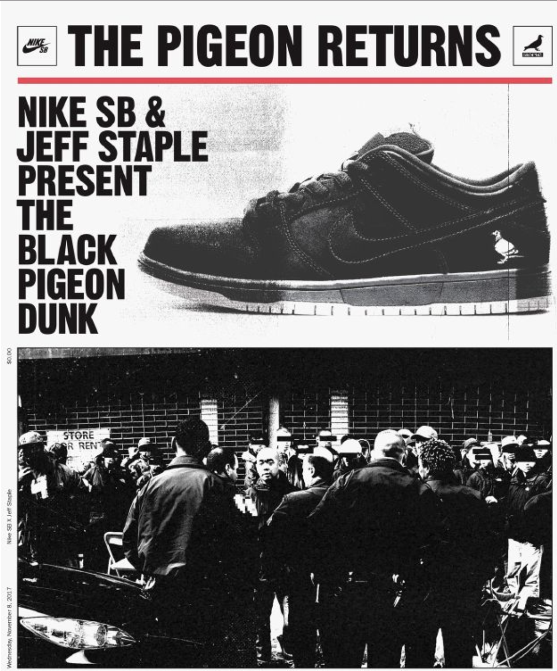 STAPLE DESIGN X NIKE SB DUNK 'BLACK PIDGEON' - Champ